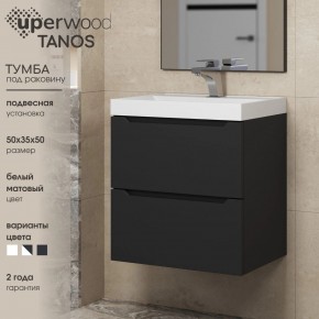 Тумба под раковину Uperwood Tanos 50 см, подвесная, черная матовая в Чебаркуле - chebarkul.ok-mebel.com | фото 4
