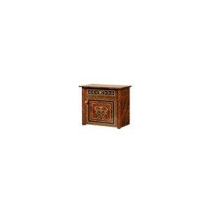 Тумба прикроватная (МДФ) Карина-3 орех (К3ТП-2[1]) в Чебаркуле - chebarkul.ok-mebel.com | фото