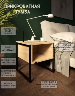 Тумба прикроватная с нишей "Лофт" (Лф.Т-1) в Чебаркуле - chebarkul.ok-mebel.com | фото 4