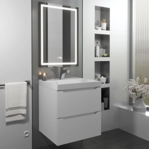 Тумба с раковиной Uperwood Tanos 50 см, подвесная, белая матовая в Чебаркуле - chebarkul.ok-mebel.com | фото