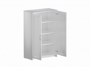 Тумба СИРИУС двухдверная высокая, цвет белый в Чебаркуле - chebarkul.ok-mebel.com | фото 3