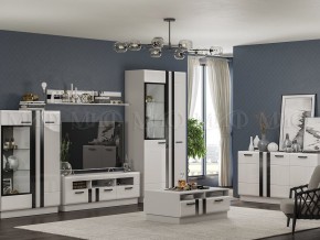 МАГНОЛИЯ Тумба ТВ (Белый глянец/Белый) в Чебаркуле - chebarkul.ok-mebel.com | фото 3