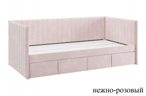 ТВИКС Кровать (софа) с ящиками 900 (нежно-розовый) в Чебаркуле - chebarkul.ok-mebel.com | фото