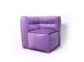 Угловое модульное бескаркасное кресло Комфорт (Фиолет велюр) в Чебаркуле - chebarkul.ok-mebel.com | фото