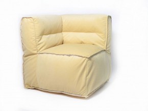 Угловое модульное бескаркасное кресло Комфорт (Желтый велюр) в Чебаркуле - chebarkul.ok-mebel.com | фото