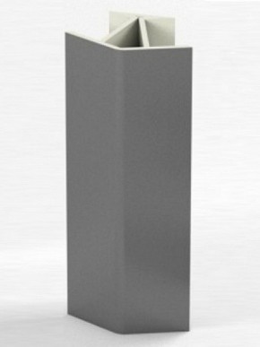 Угловое соединение для цоколя 135 гр. h100 мм (Алюминий, Белый, Черный, Сонома) в Чебаркуле - chebarkul.ok-mebel.com | фото 1