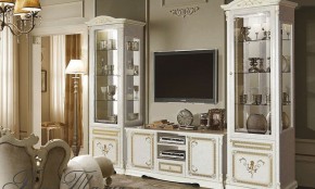 Витрина 1-дверная (11.321) Роза Талия (беж) в Чебаркуле - chebarkul.ok-mebel.com | фото 2