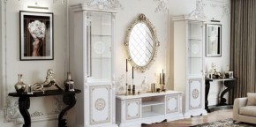 Витрина 1- дверная (12.321) Грация (белый/золото) в Чебаркуле - chebarkul.ok-mebel.com | фото 2