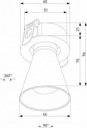Встраиваемый светильник Elektrostandard Bell 25097/LED 8W 4000K черный в Чебаркуле - chebarkul.ok-mebel.com | фото 5