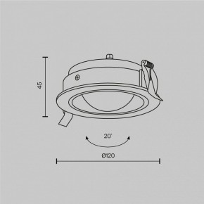 Встраиваемый светильник Maytoni Lens DL105-12W3K-B в Чебаркуле - chebarkul.ok-mebel.com | фото 9