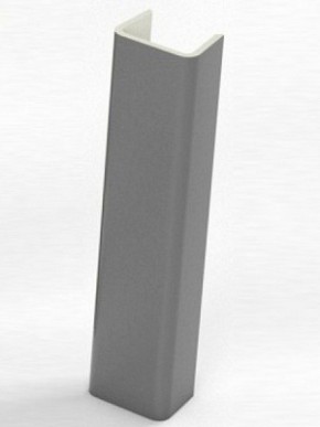 Торцевая заглушка  для цоколя h100 мм (Алюминий, Белый, Черный, Сонома) в Чебаркуле - chebarkul.ok-mebel.com | фото 1