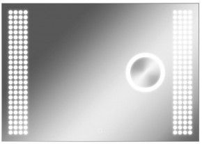 Зеркало Cosmo 100 alum (линза) с подсветкой Sansa (SCL1026Z) в Чебаркуле - chebarkul.ok-mebel.com | фото 1