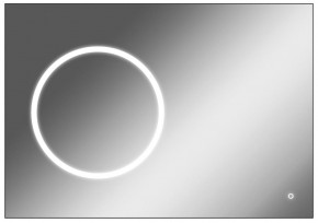 Зеркало Eclipse 100 black с подсветкой Sansa (SE1032Z) в Чебаркуле - chebarkul.ok-mebel.com | фото