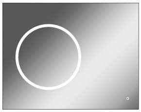 Зеркало Eclipse 90 black с подсветкой Sansa (SE1031Z) в Чебаркуле - chebarkul.ok-mebel.com | фото