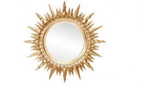 Зеркало круглое золото (1810(1) в Чебаркуле - chebarkul.ok-mebel.com | фото 1