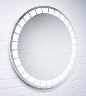Зеркало Маскат 700х700 с подсветкой Домино (GL7057Z) в Чебаркуле - chebarkul.ok-mebel.com | фото 3